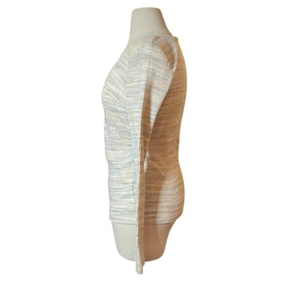 Madewell Space Dye Faux Wrap Long Sleeve Top - Picture 8 of 9
